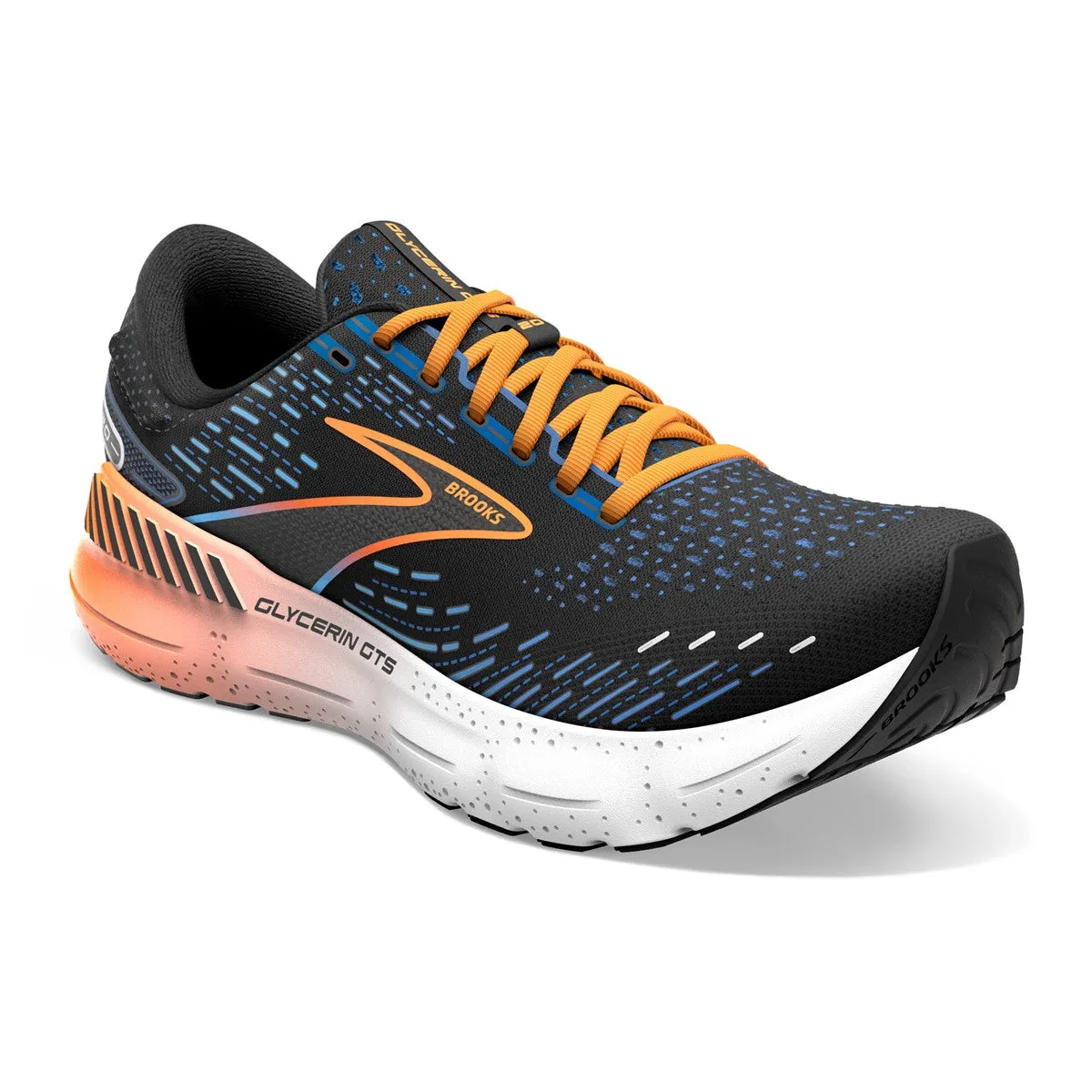 Brooks Glycerin GTS 20 (Mens) - Black/Classic Blue/Orange