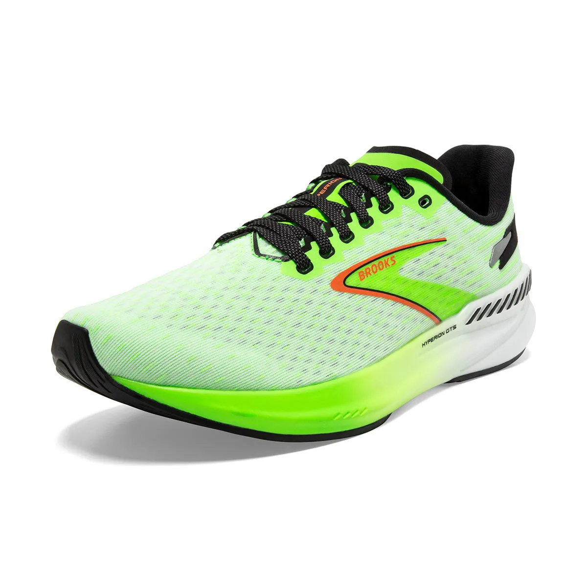 Brooks Hyperion GTS Mens | Green Gecko/red Orange/white