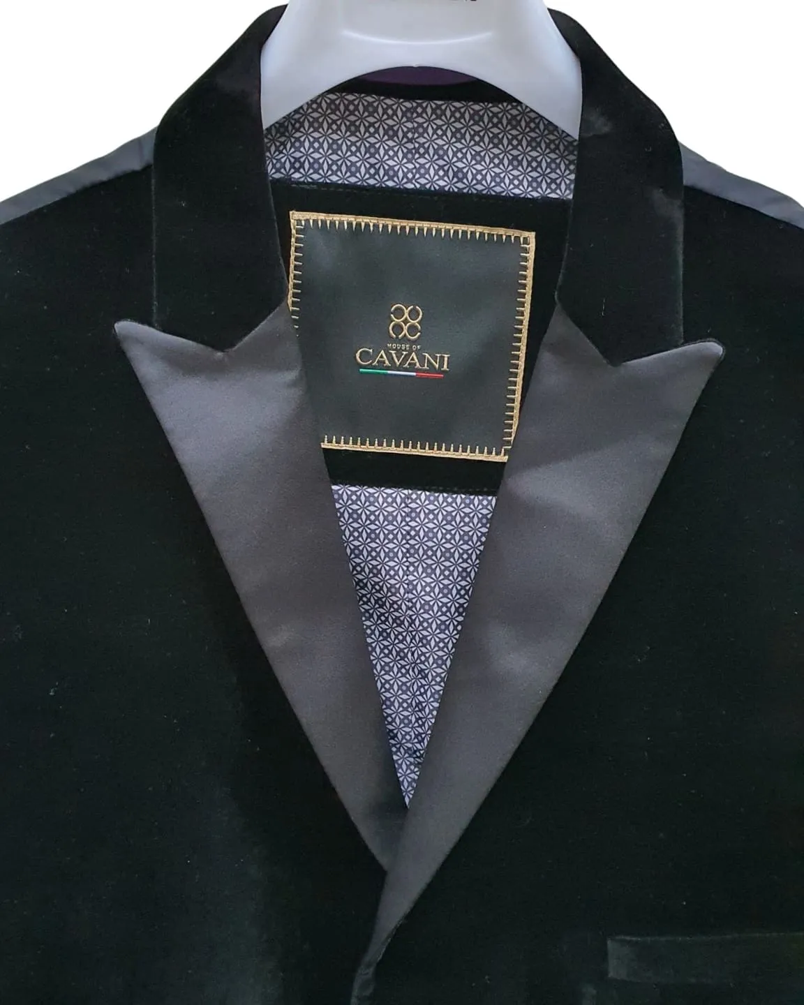 Cavani Rosa Black Velvet Tuxedo Lapel Waistcoat