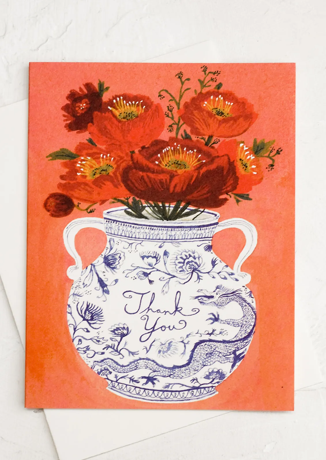 Chinoiserie Flowers Thank You Card