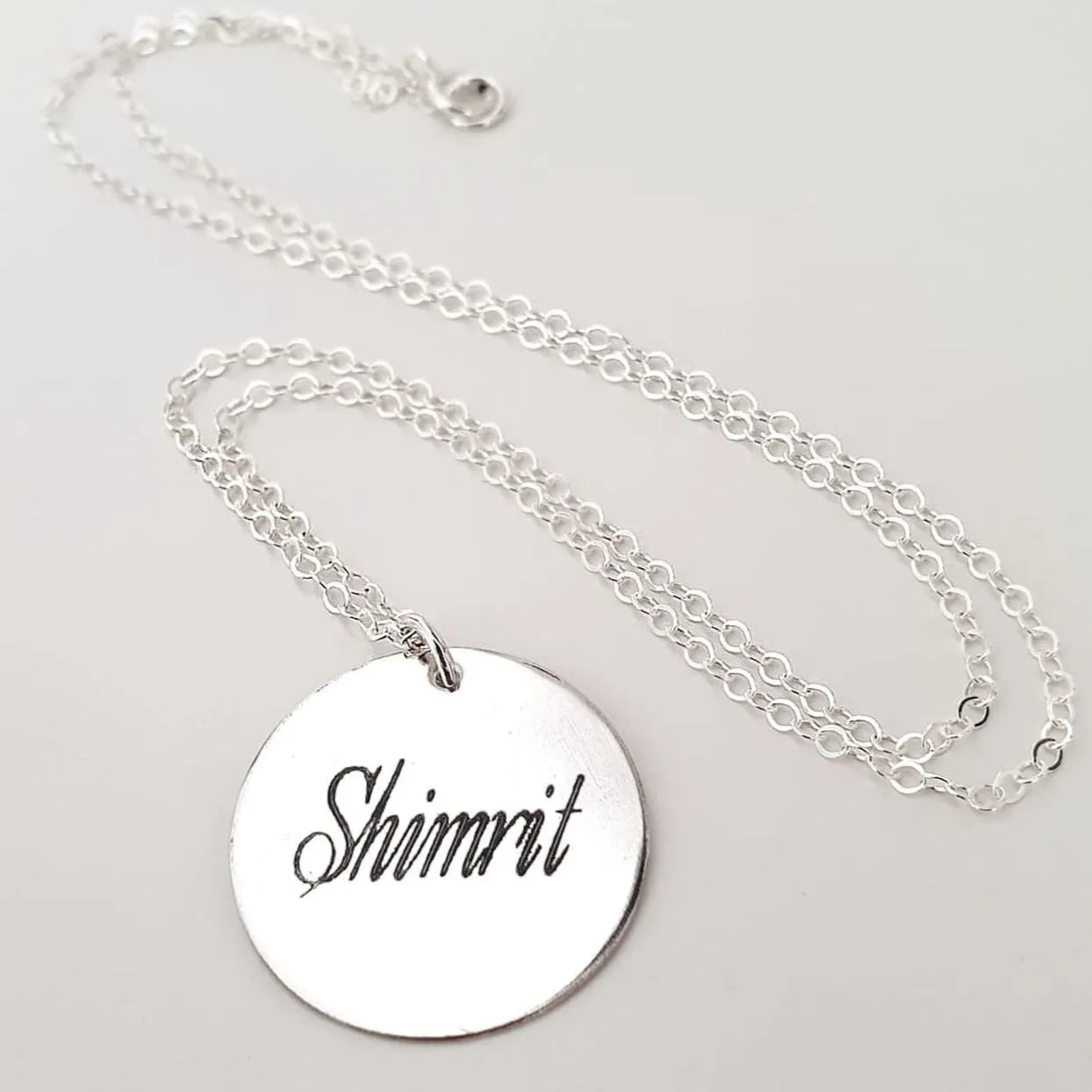 Coin Disc Necklace - Custom Name Necklace