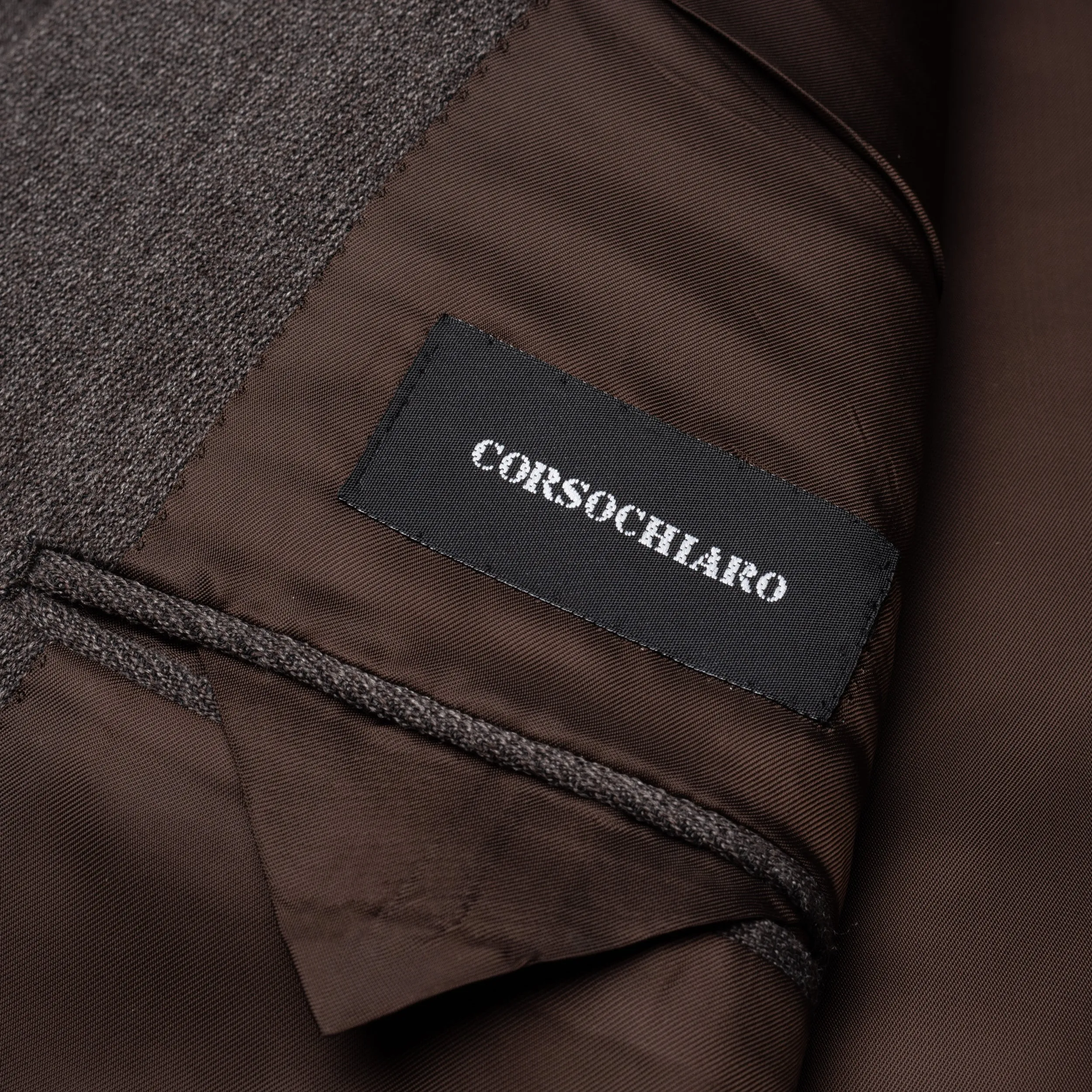 CORSOCHIARO by CASTANGIA Dark Brown Wool Suit EU 50 NEW US 40