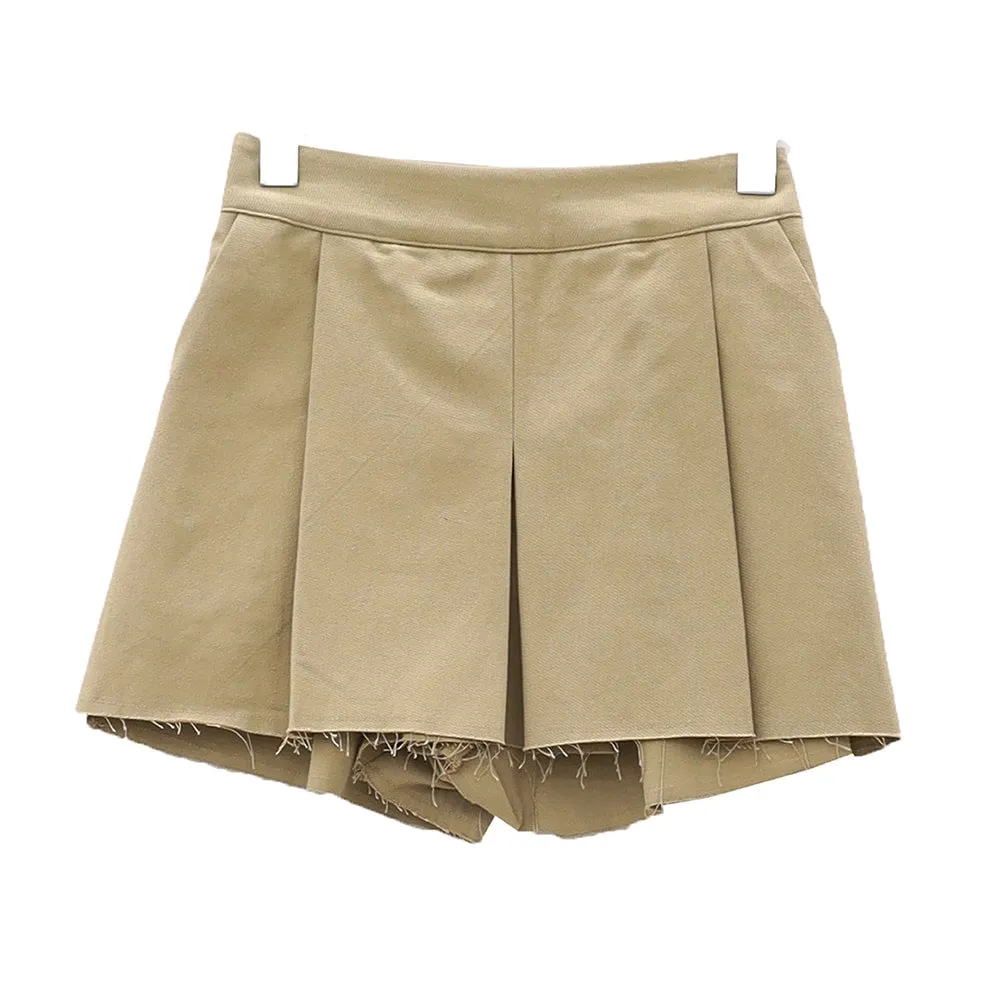 Cotton Pleated Shorts OM18