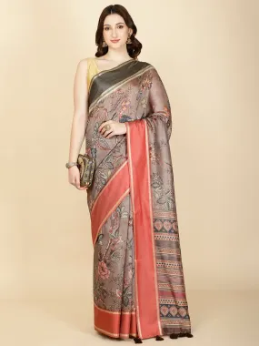 Digital Floral Printed Cotton Saree