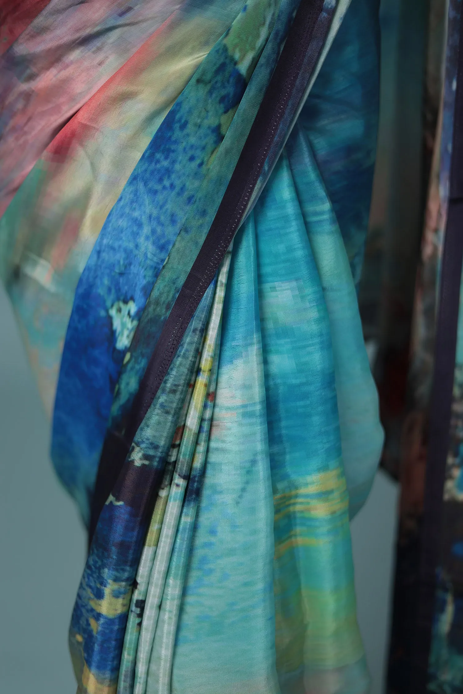 Digital Print Crepe Silk Saree