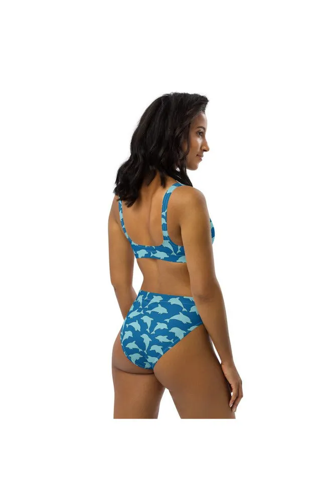 Dolphins Recycled high-waisted bikini