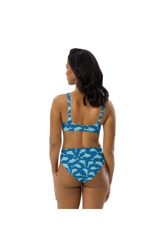 Dolphins Recycled high-waisted bikini