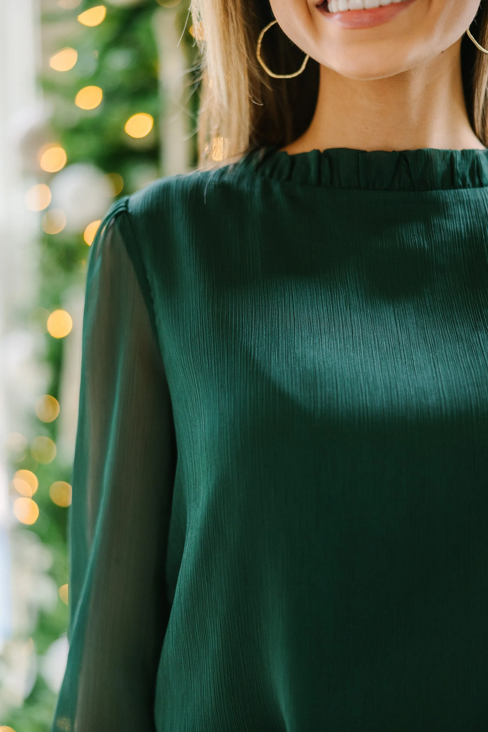 Dream Of The Day Emerald Green Blouse