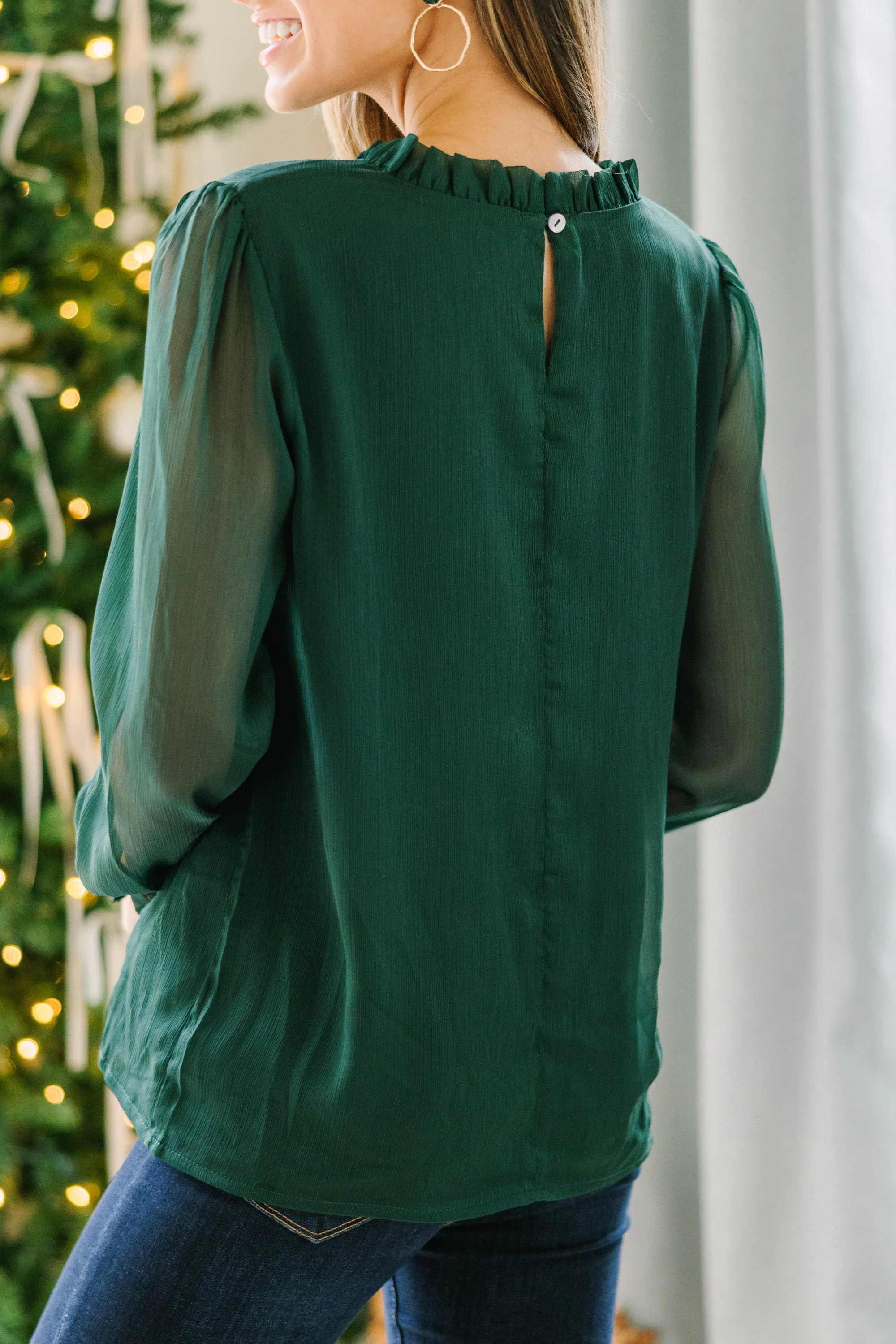 Dream Of The Day Emerald Green Blouse