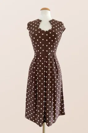 Elsbeth Brown Polka Dot Dress