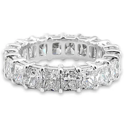 EMMY 3-4 Carat Radiant Cut Diamond Eternity Band in Platinum 15 pointer By Mike Nekta SIZE 4-9