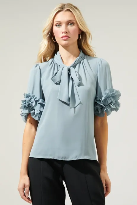 Exaggerated Ruffled Blouse