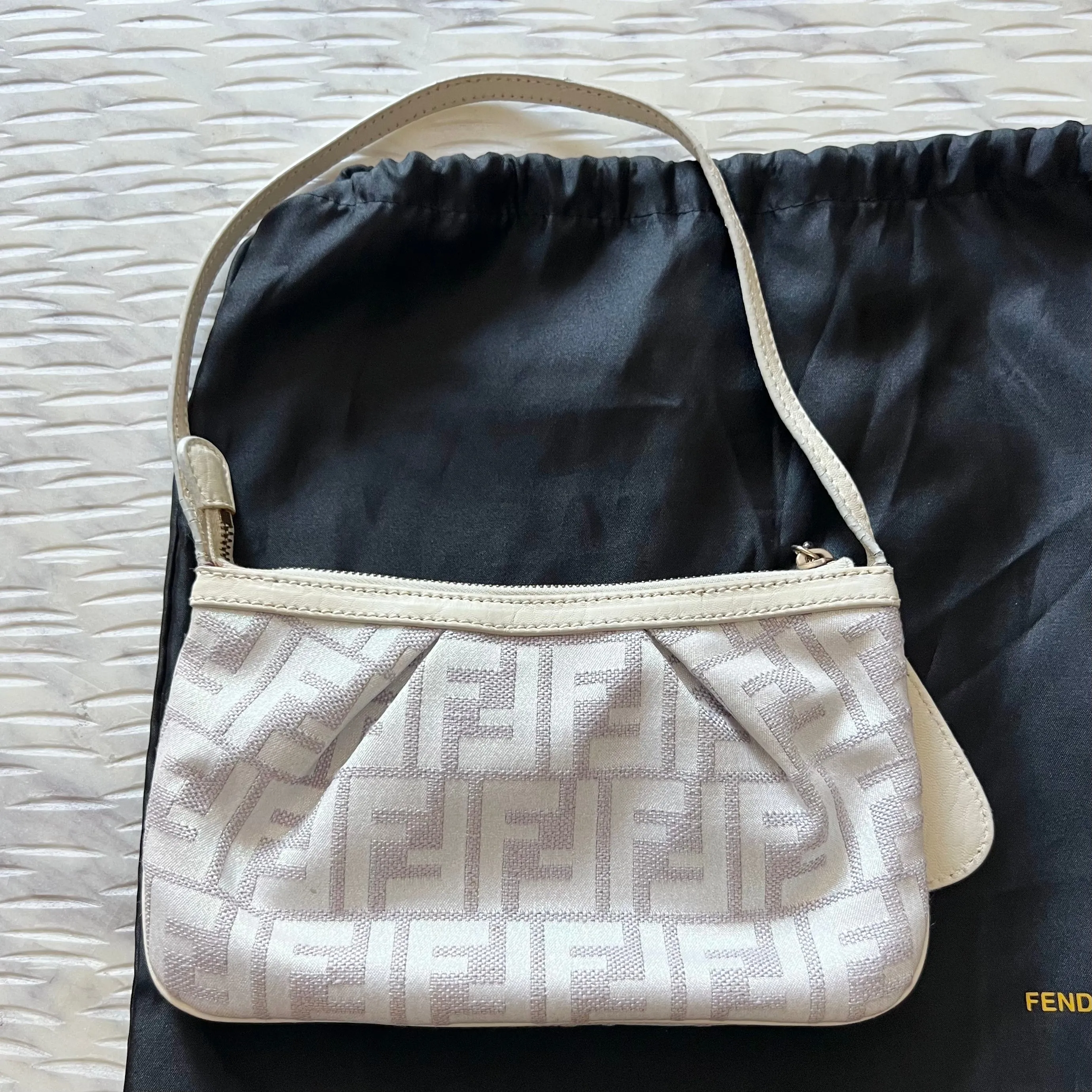 Fendi FF Zucca Canvas Pochette Bag