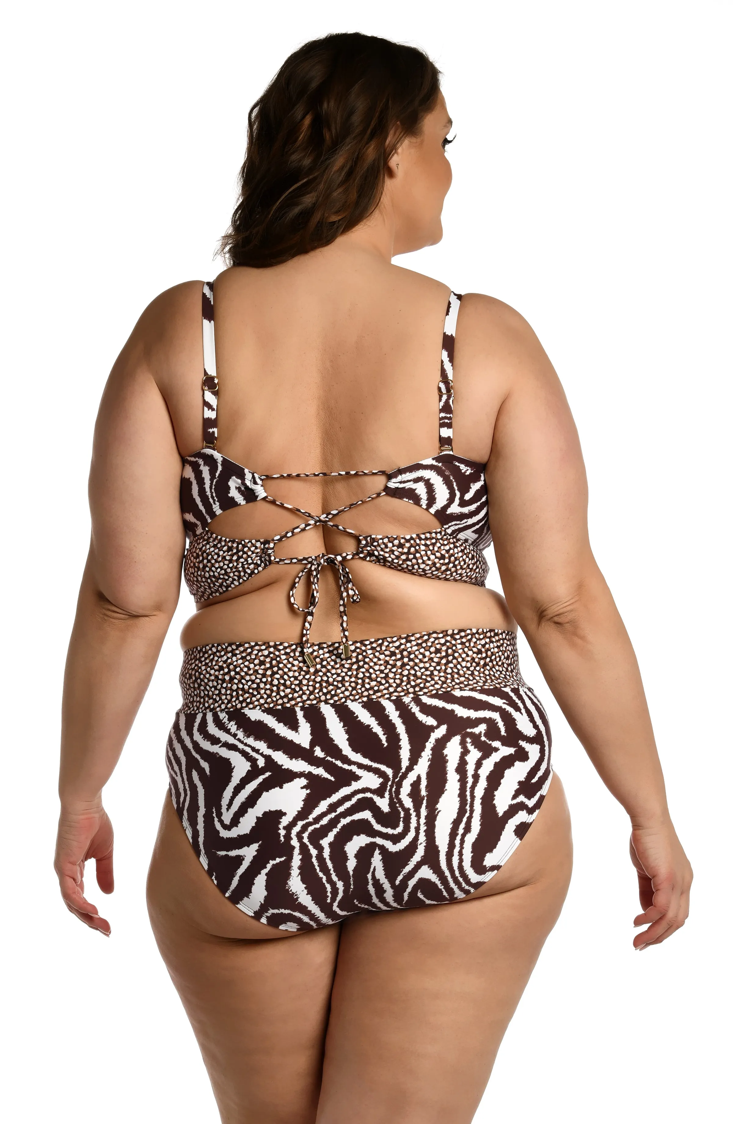 Fierce Lines Bandeau Midkini Top - FINAL SALE