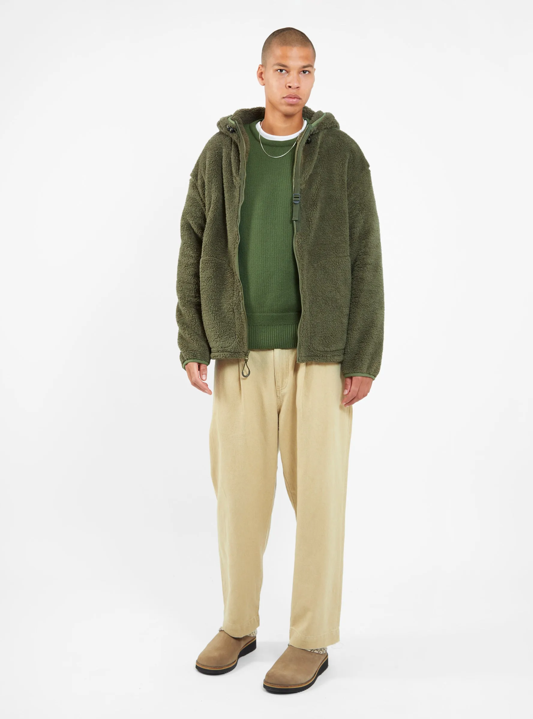 Fleece Hoodie Olive