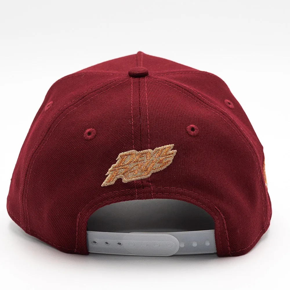 FRESH RAGS X NEW ERA TAMPA BAY RAYS SCRIPT 25th Anniversary SIDE PATCH - 9FORTY AFRAME SNAPBACK Holiday Berries & Pine