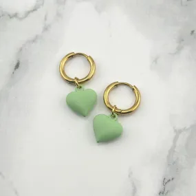 Green heart hoops