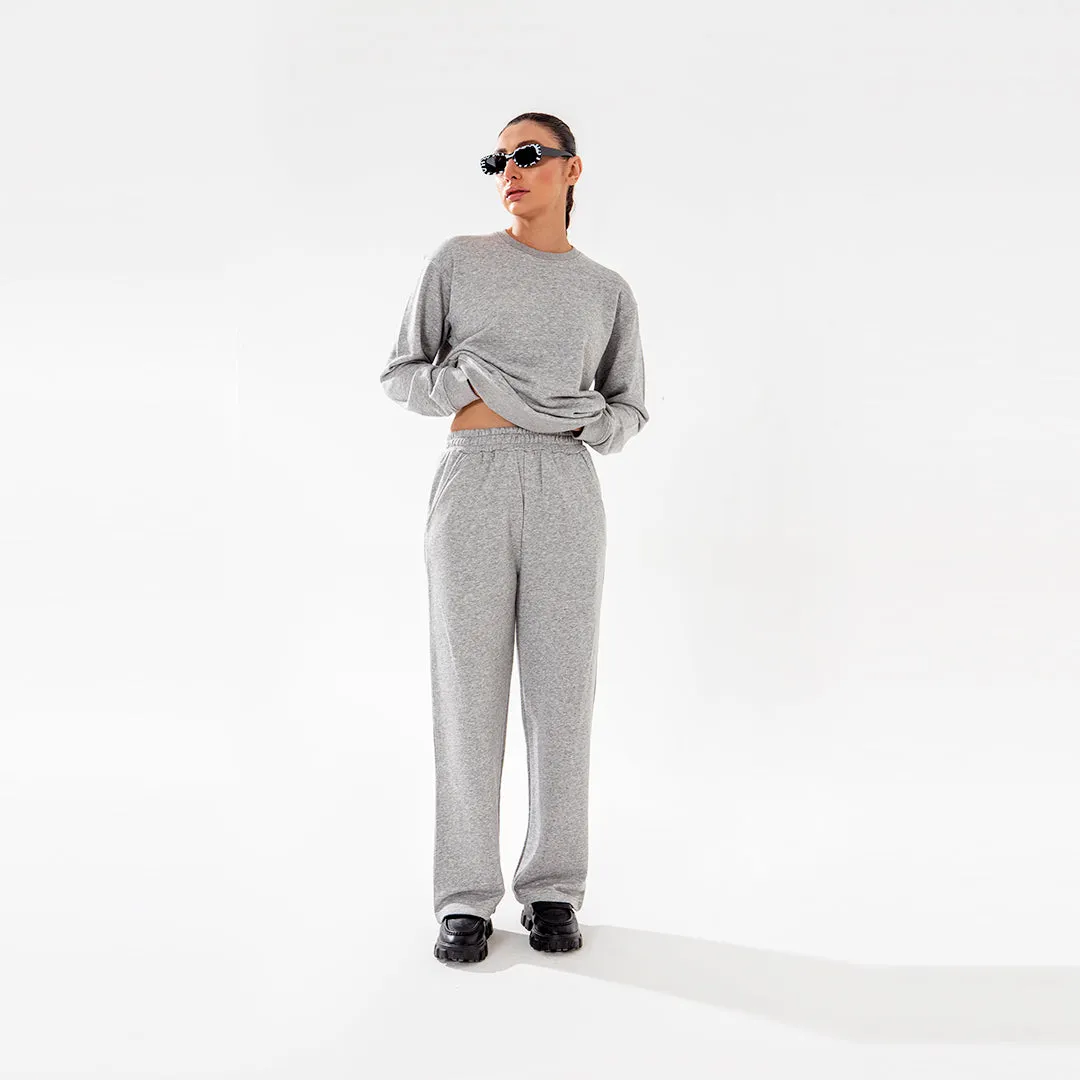 Grey Wide Leg Trouser Unisex