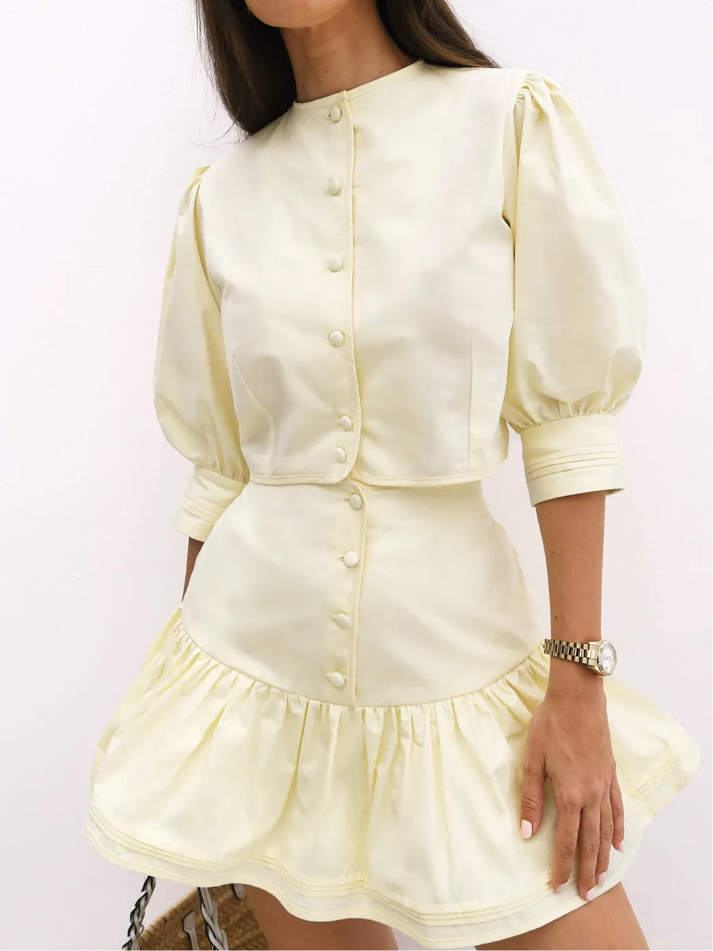 Hamptons Cotton Day Blouse | Pastel Lemon