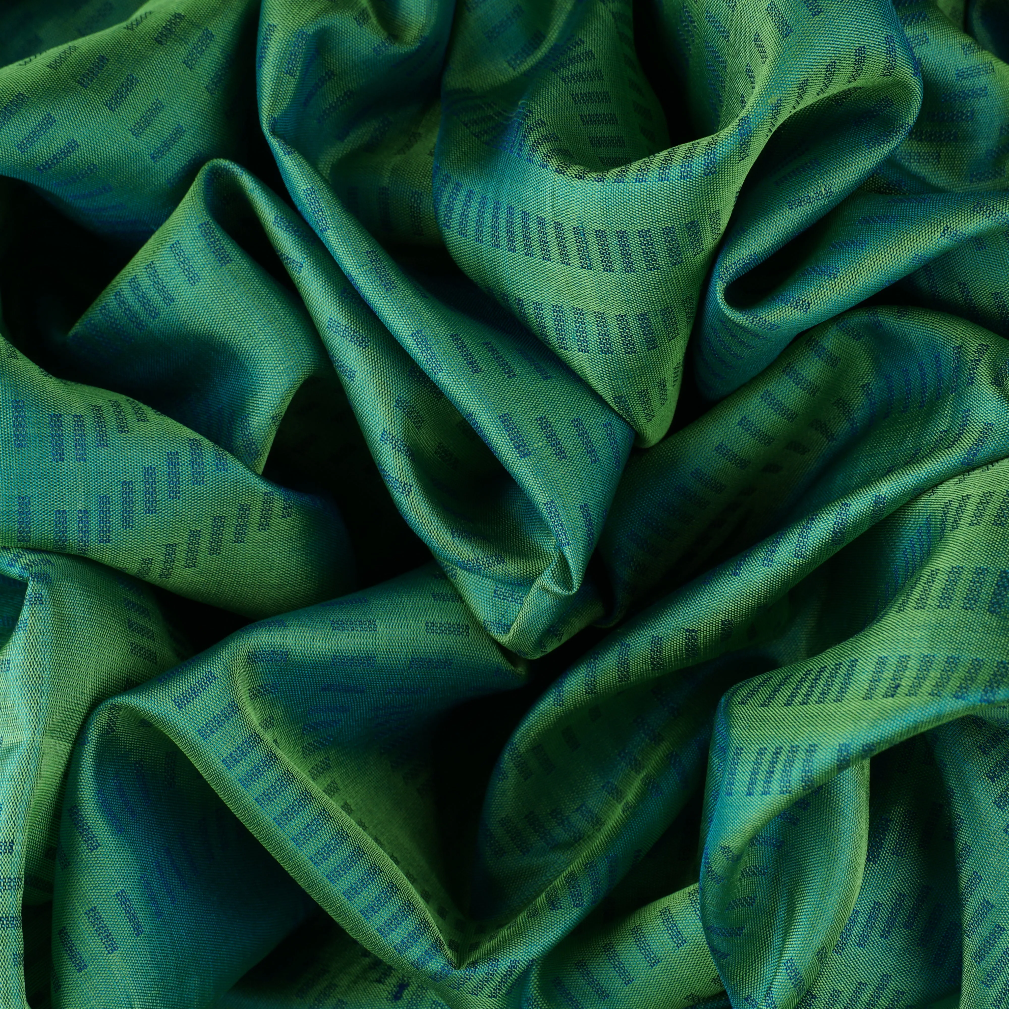 Handwoven Green with Navy Blue Soft Silk Saree - 1778T009278DSC