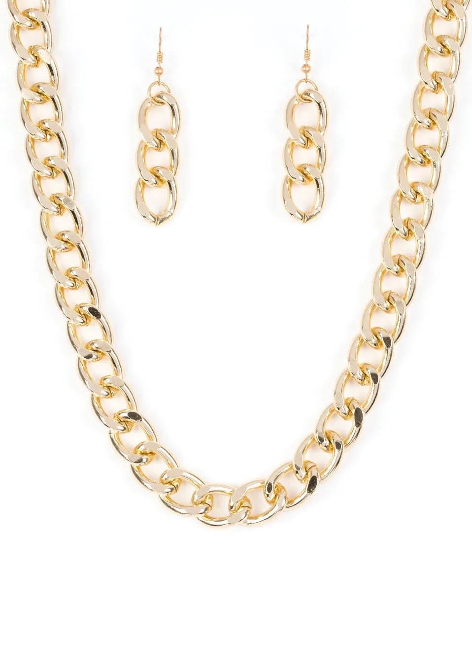 Heavyweight Champion Gold Necklace Set