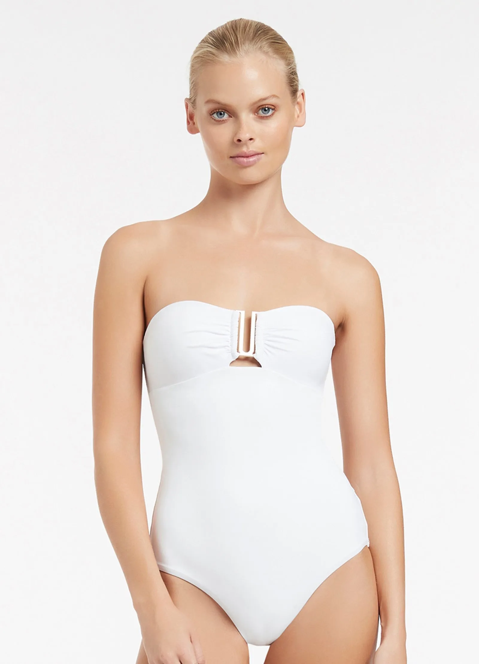 Jetset Bandeau One Piece - White