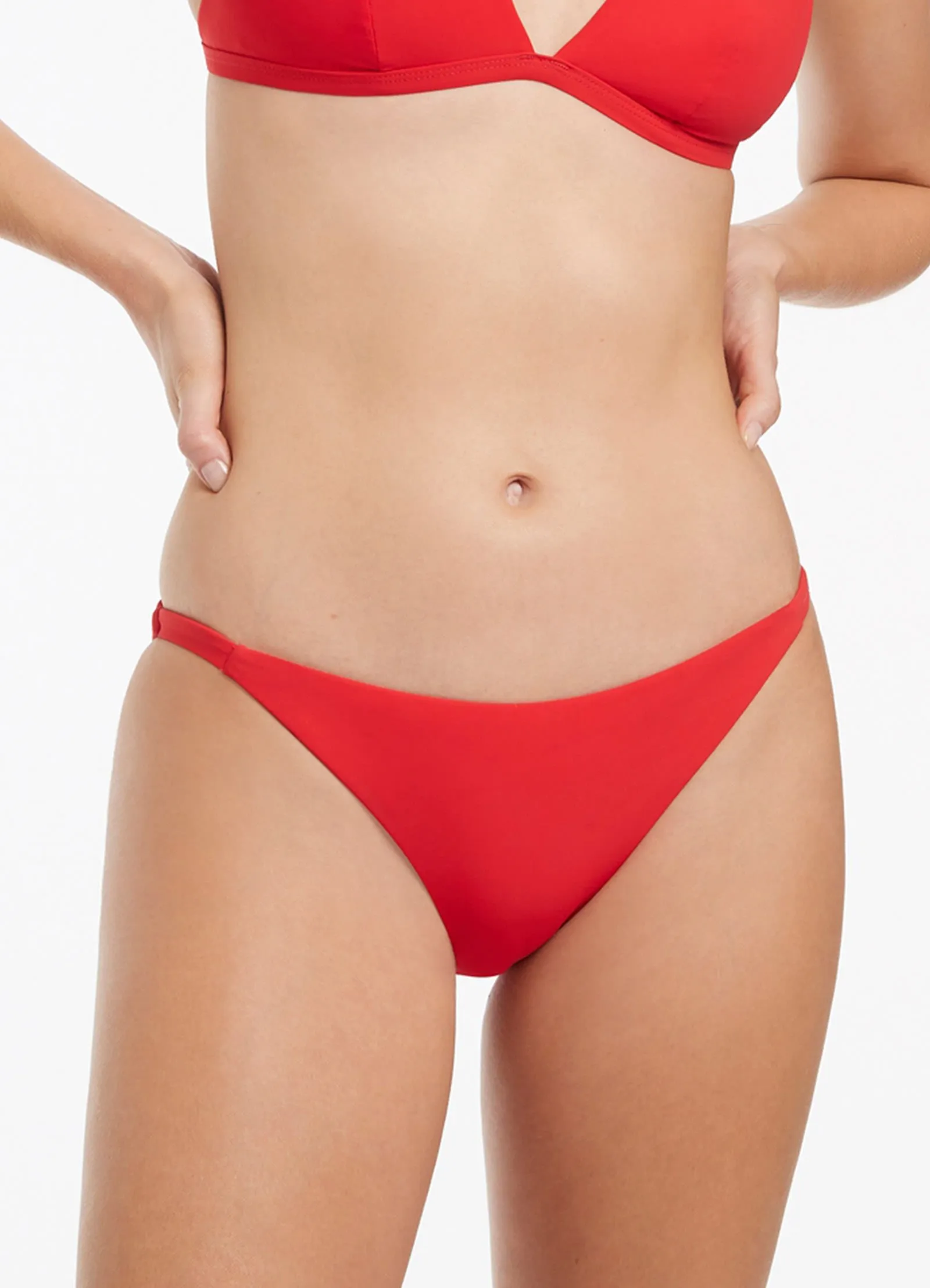 Jetset Skinny Side Hipster Bikini Bottom - Cherry