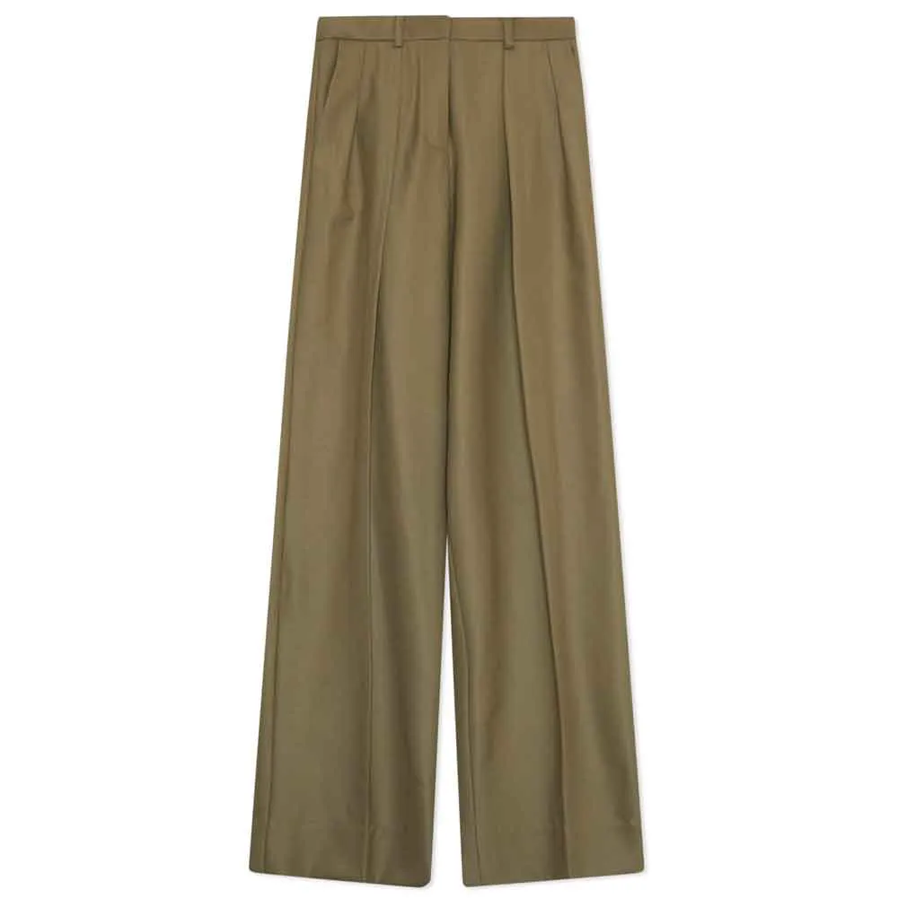 Jonathan Simkhai Felice Wide Leg Twill Pants