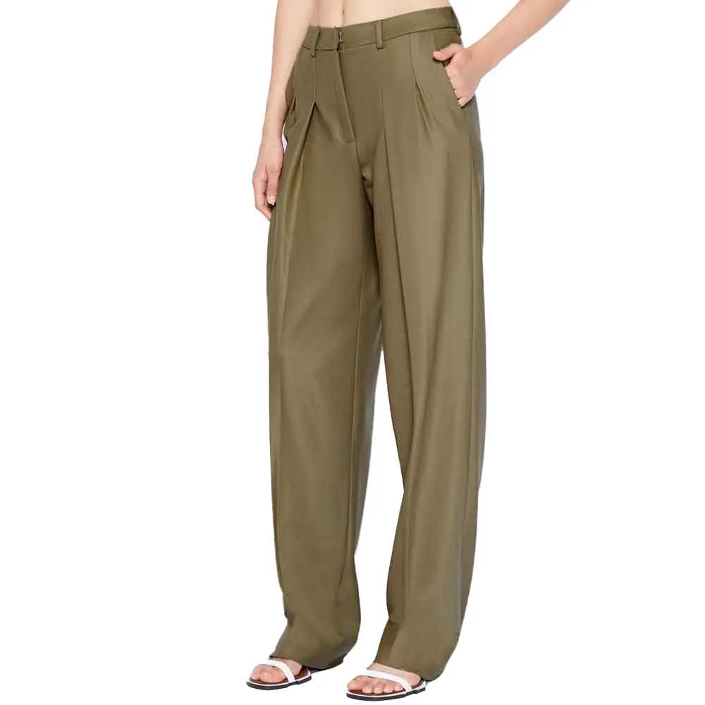 Jonathan Simkhai Felice Wide Leg Twill Pants