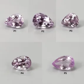 KUNZITE Gemstone Normal Cut : Natural Untreated Unheated Purple Kunzite Pear Shape