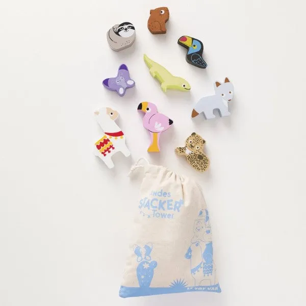 Le Toy Van Petilou Andes Stacking Animals & Bag