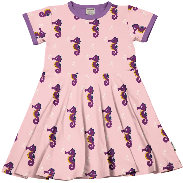 Maxomorra Seahorse Organic Cotton Short Sleeved Circle Dress