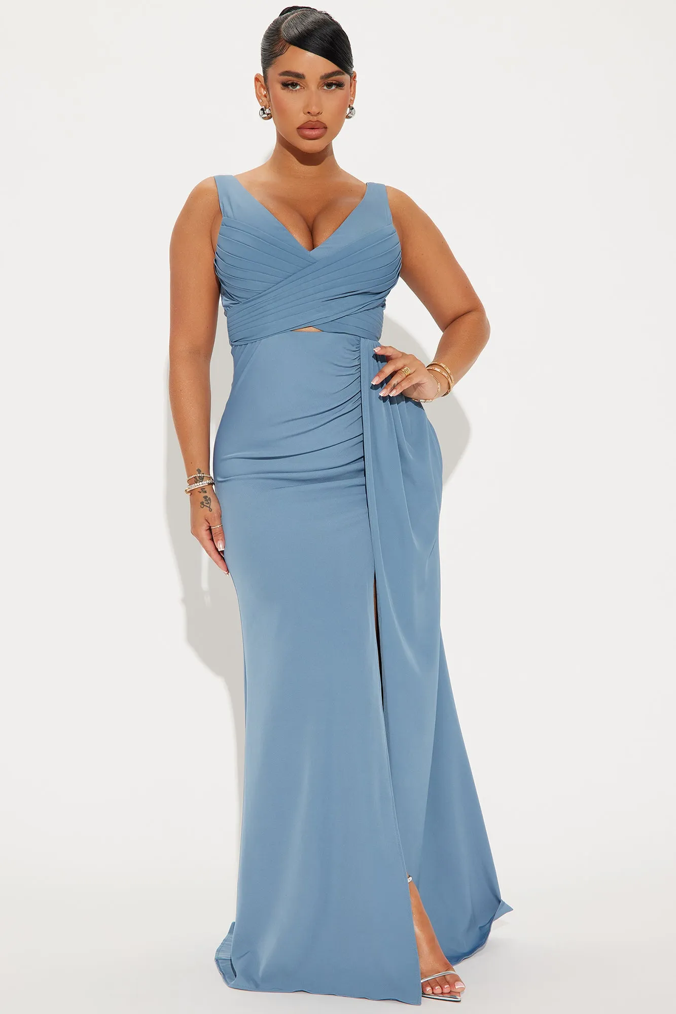 More Looking Gown - Dusty Blue