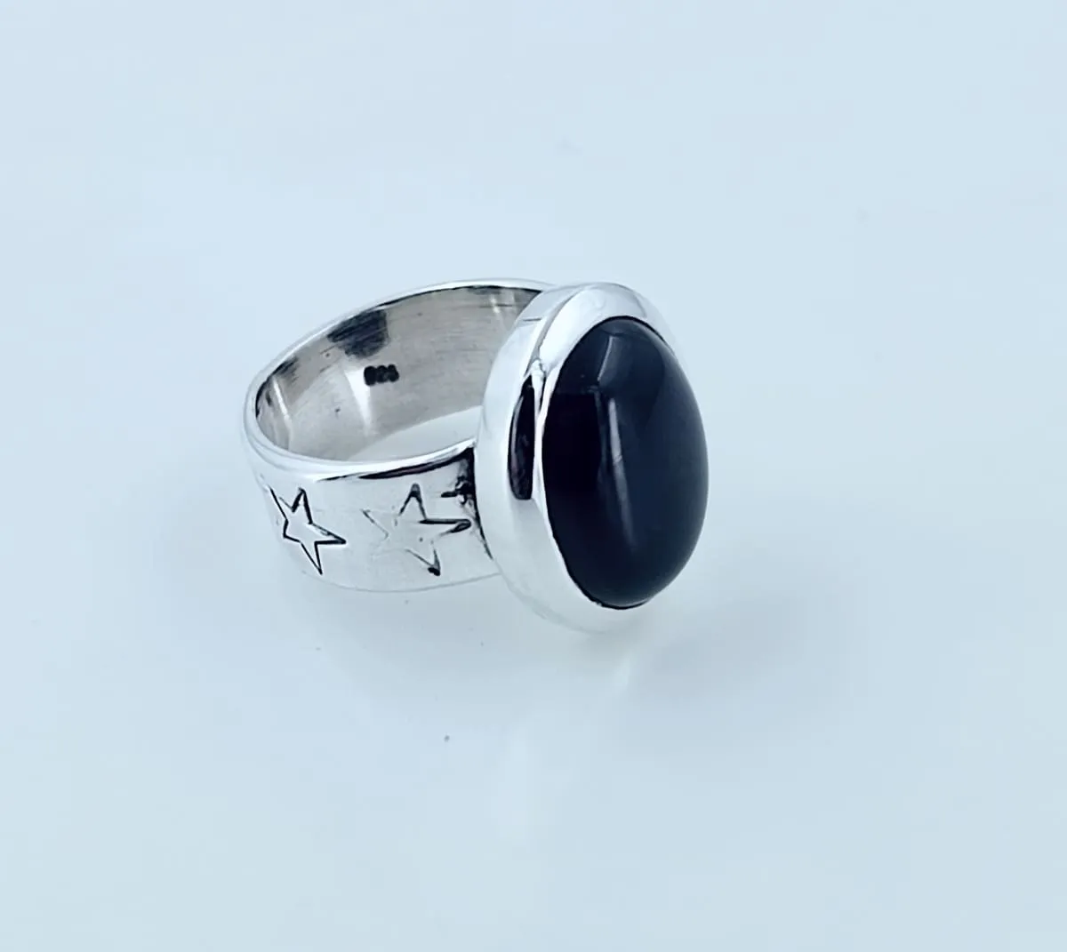 Navya Craft Black Onyx 925 Solid Sterling Silver Women Handmade Ring Size 4-13 (US)