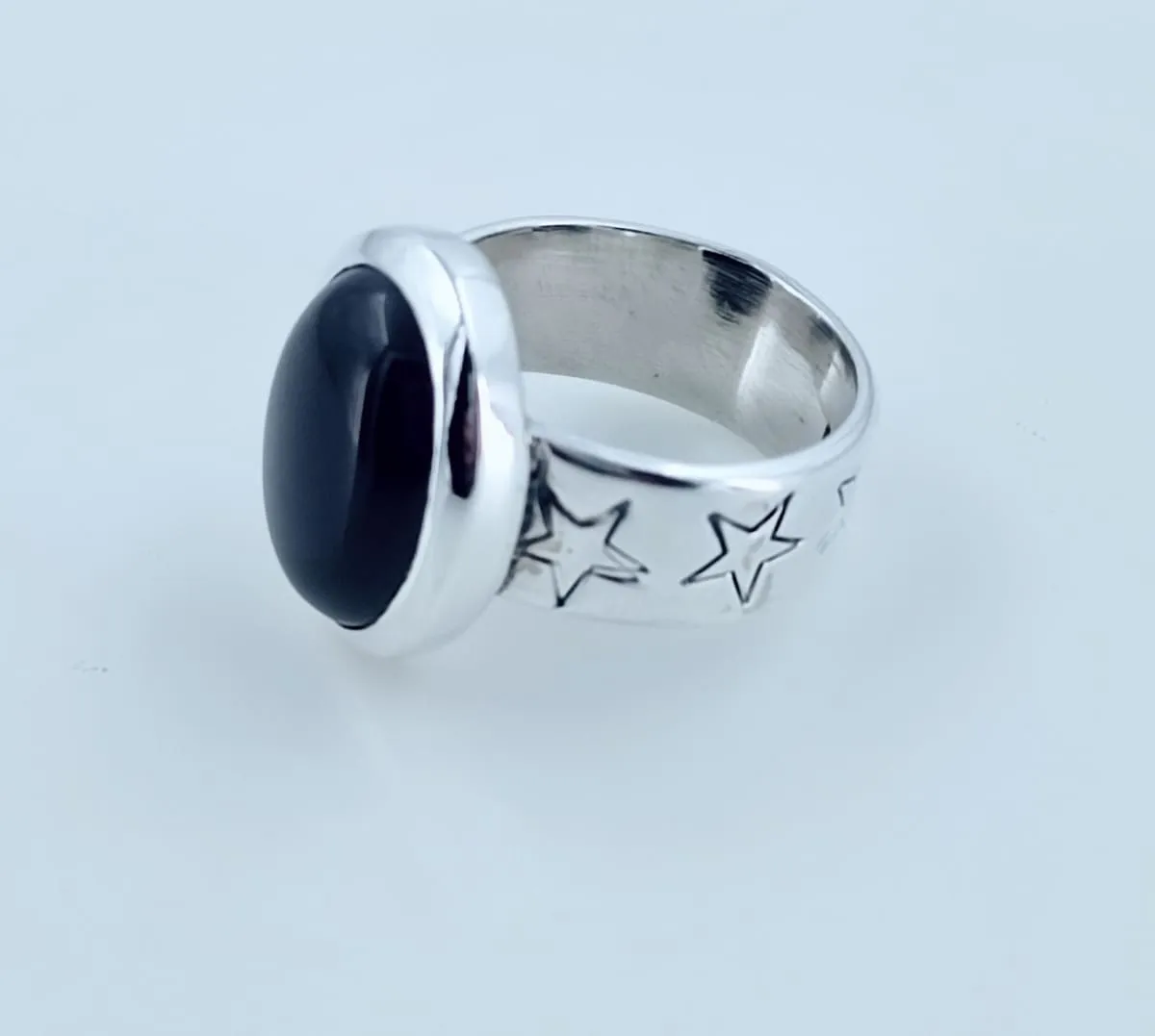 Navya Craft Black Onyx 925 Solid Sterling Silver Women Handmade Ring Size 4-13 (US)