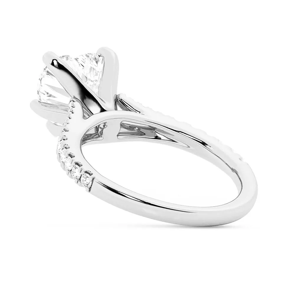 NEW Heart Shaped Split-Shank Moissanite Engagement Ring