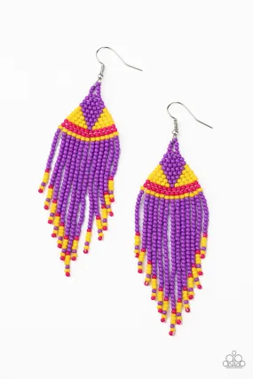 Paparazzi BEADazzle Me - Purple Earrings