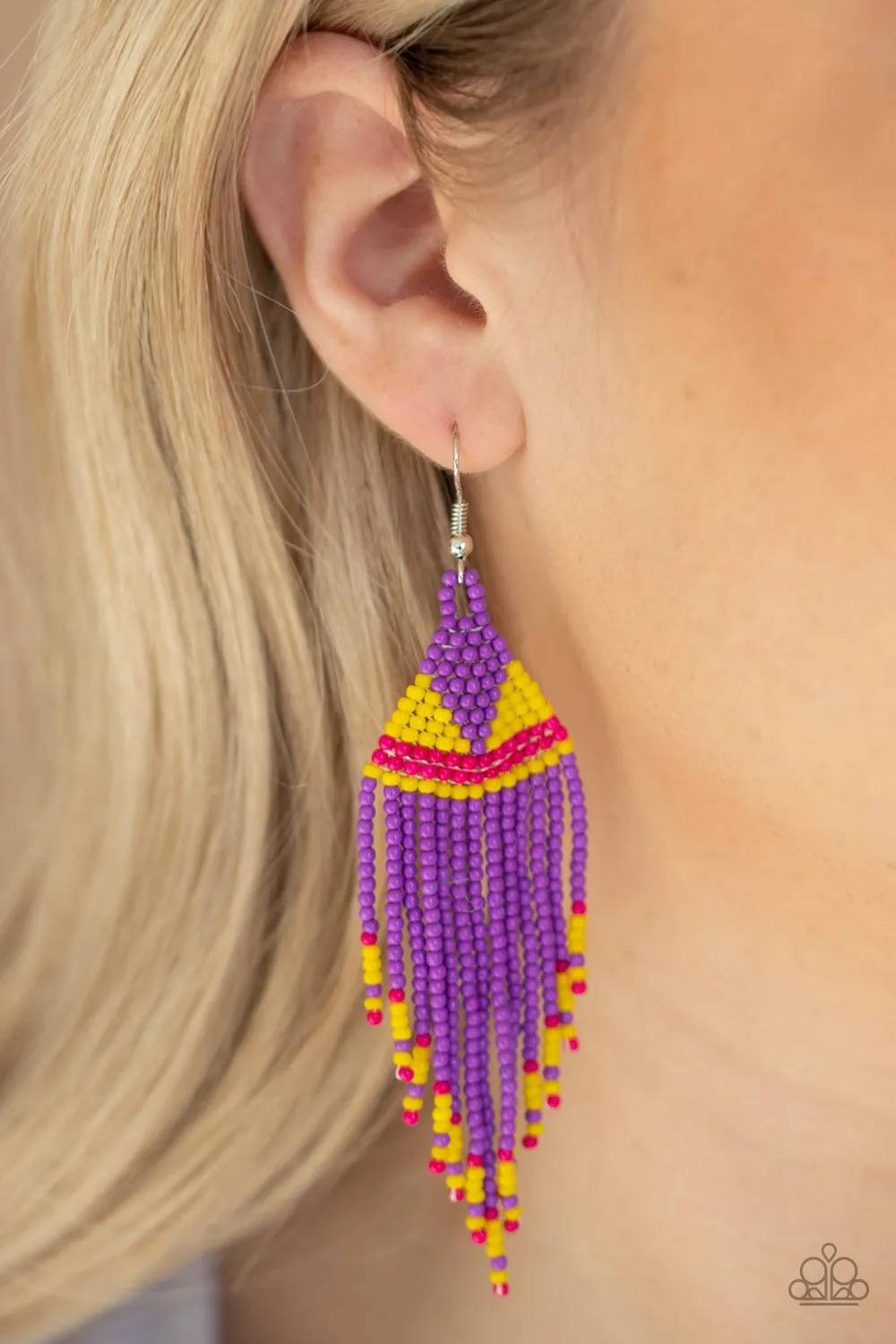 Paparazzi BEADazzle Me - Purple Earrings