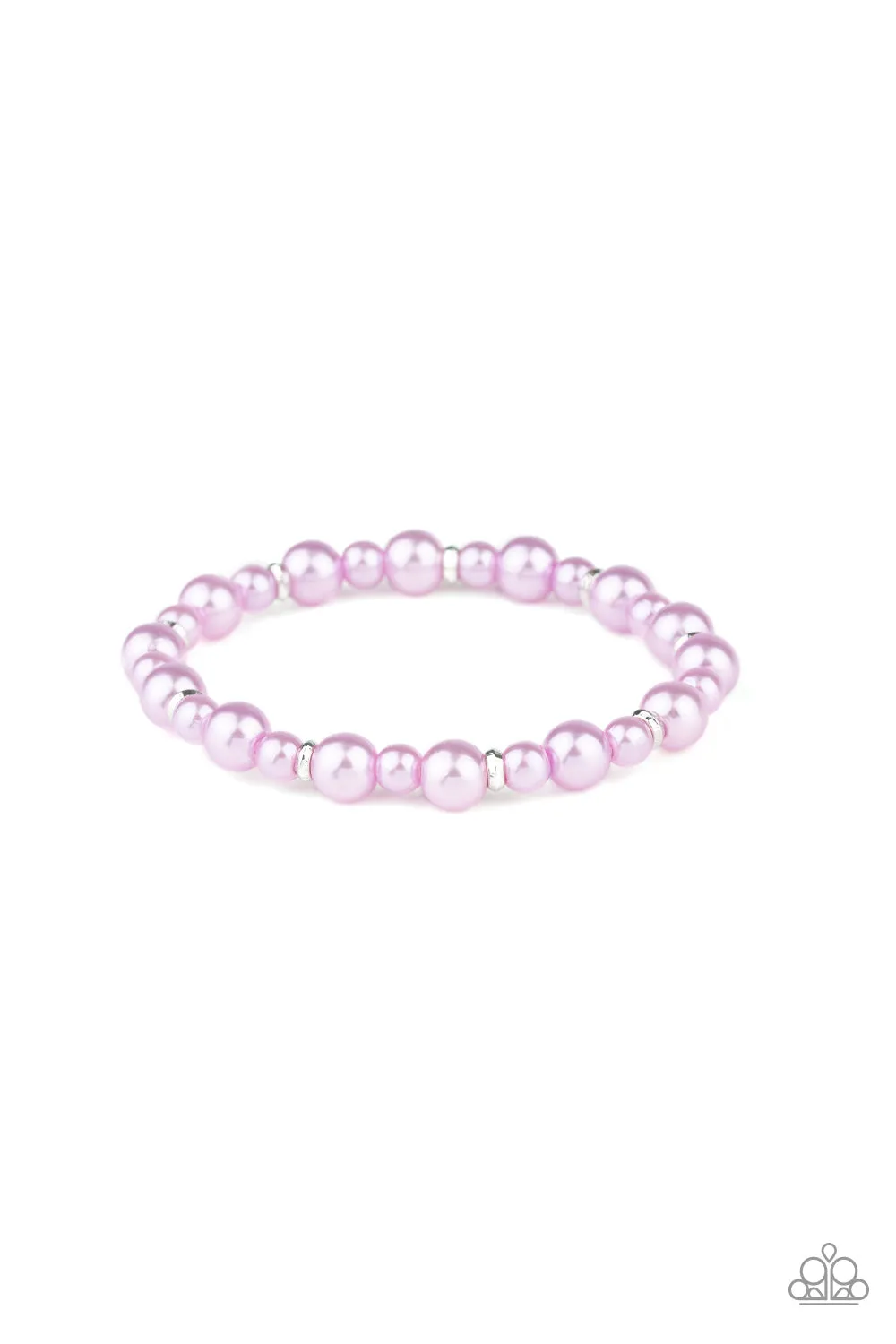 Paparazzi Bracelet ~ Powder and Pearls - Purple Pearl Stretchy Bracelet