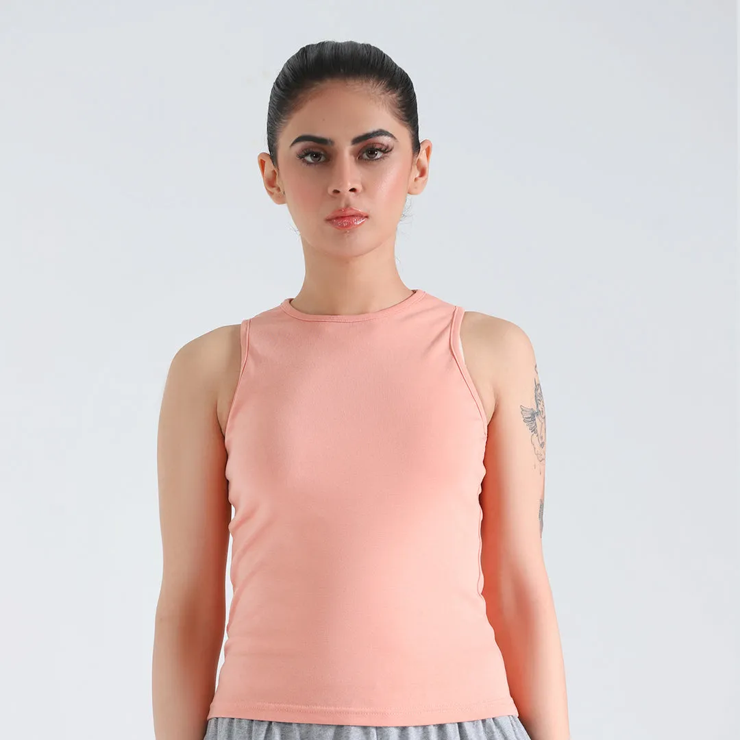 Peach Ribbed Tanktop