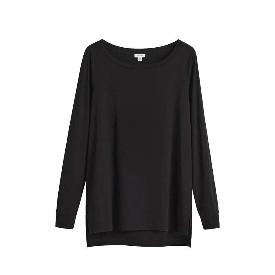 Pima Boatneck Long Sleeve Tee