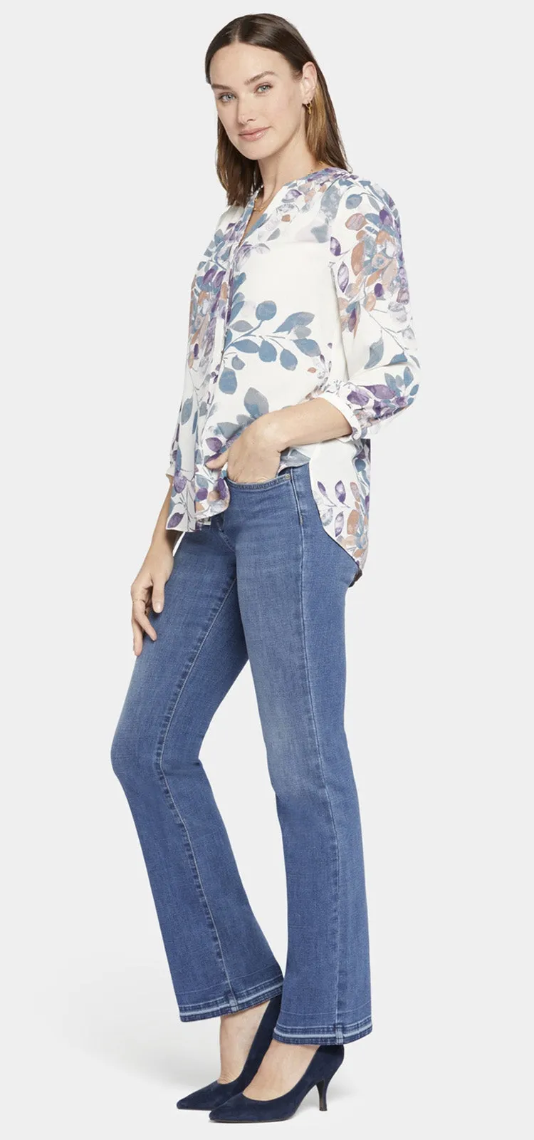 Pintuck Blouse Natuurprint | Willowcreek