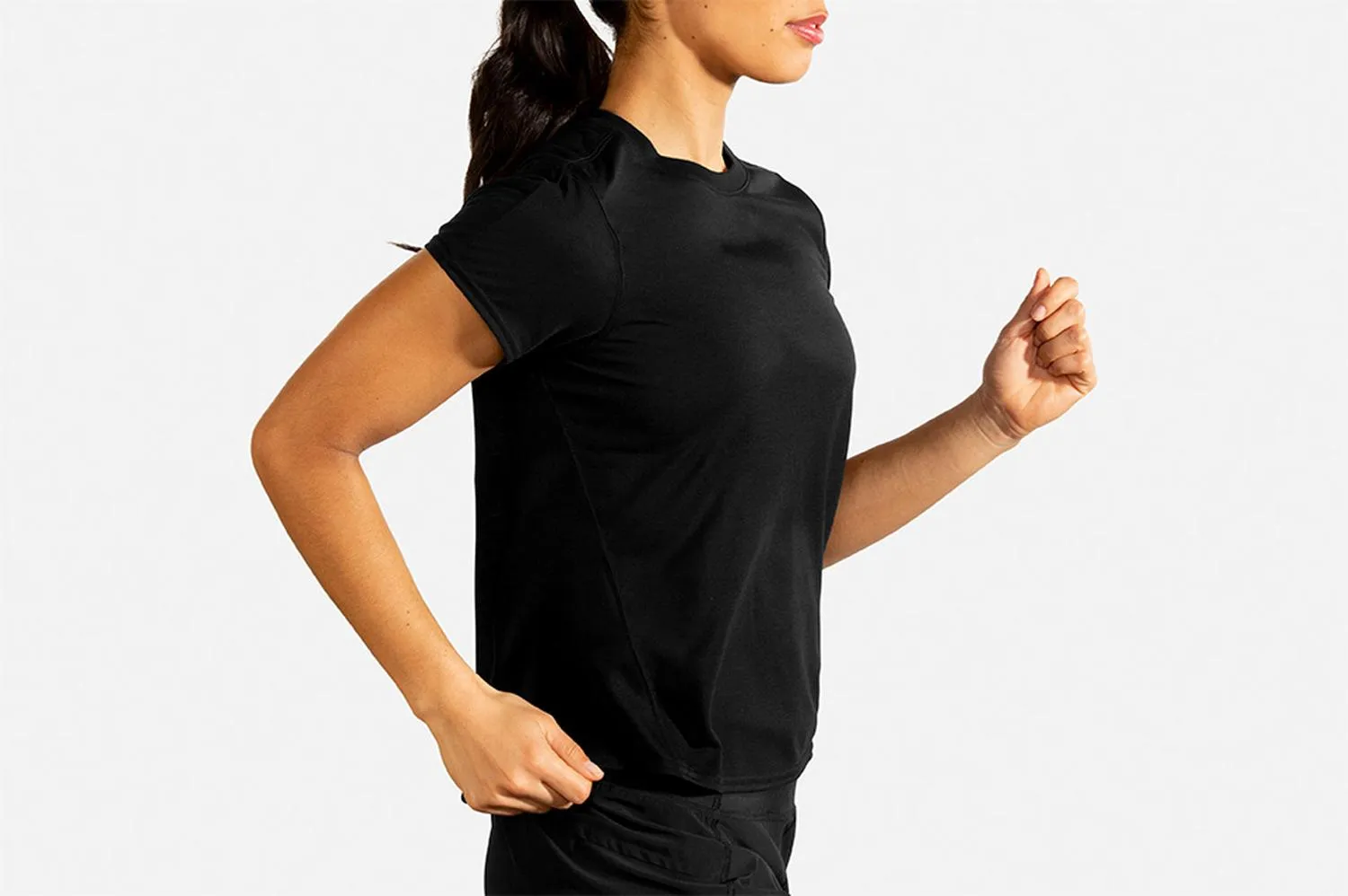 Playera Deportiva Brooks Distance Short Sleeve Mujer