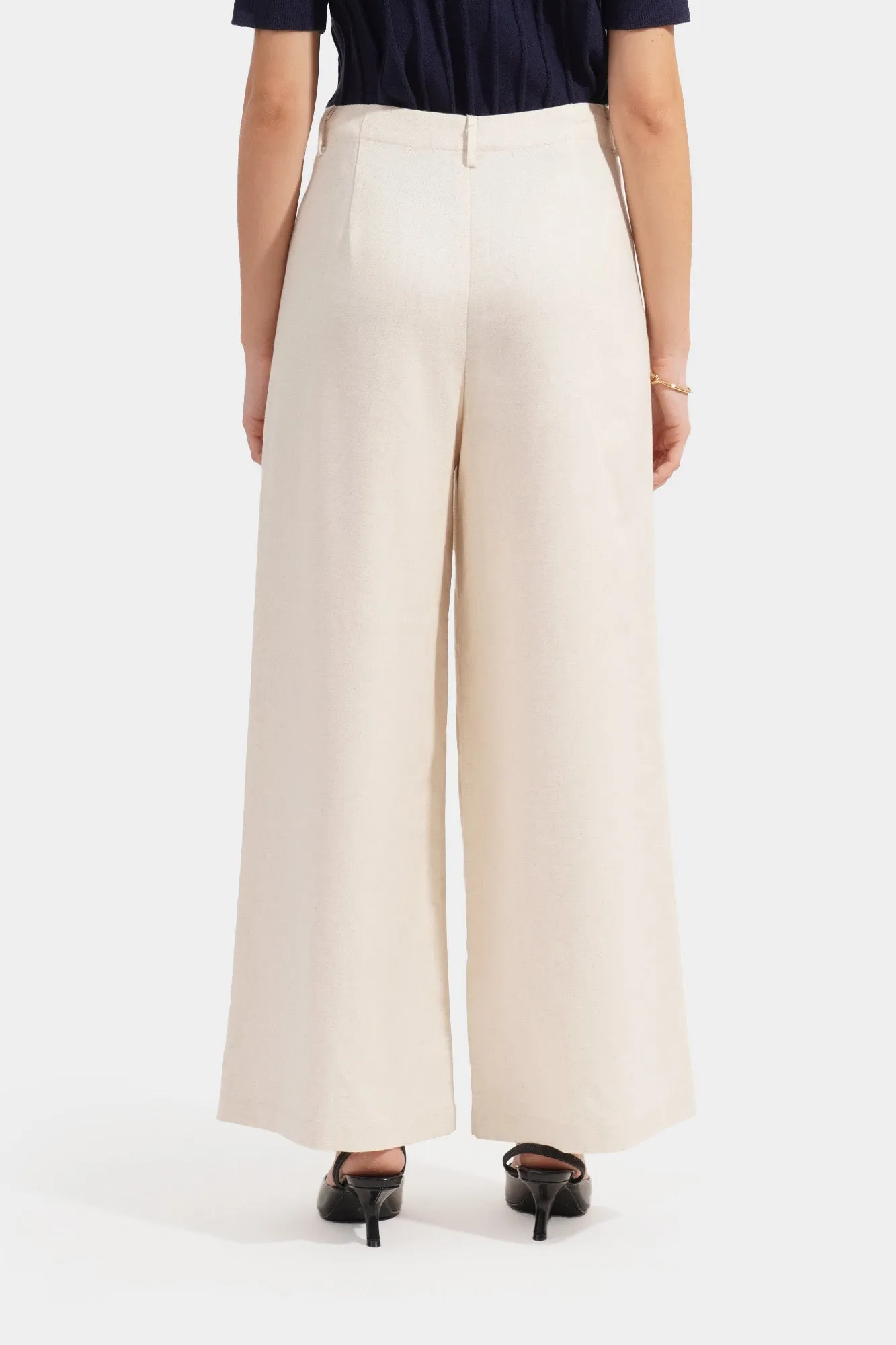 Pleated Wide Leg Trousers