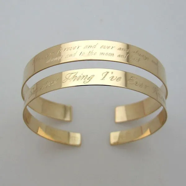 Quote Bracelet - Text Engraved Bangle