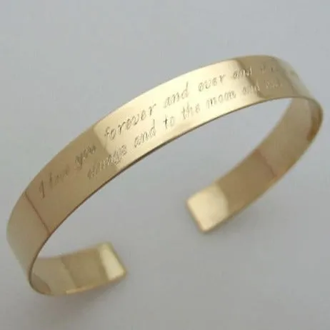 Quote Bracelet - Text Engraved Bangle