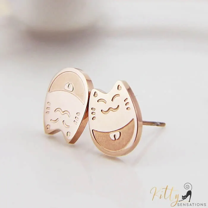 Rose Gold Comfy Cat Set (14K Gold Plated)