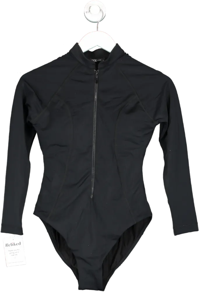 Saude Istanbul Black Negroni Surf Swimsuit With Zipper UK 10