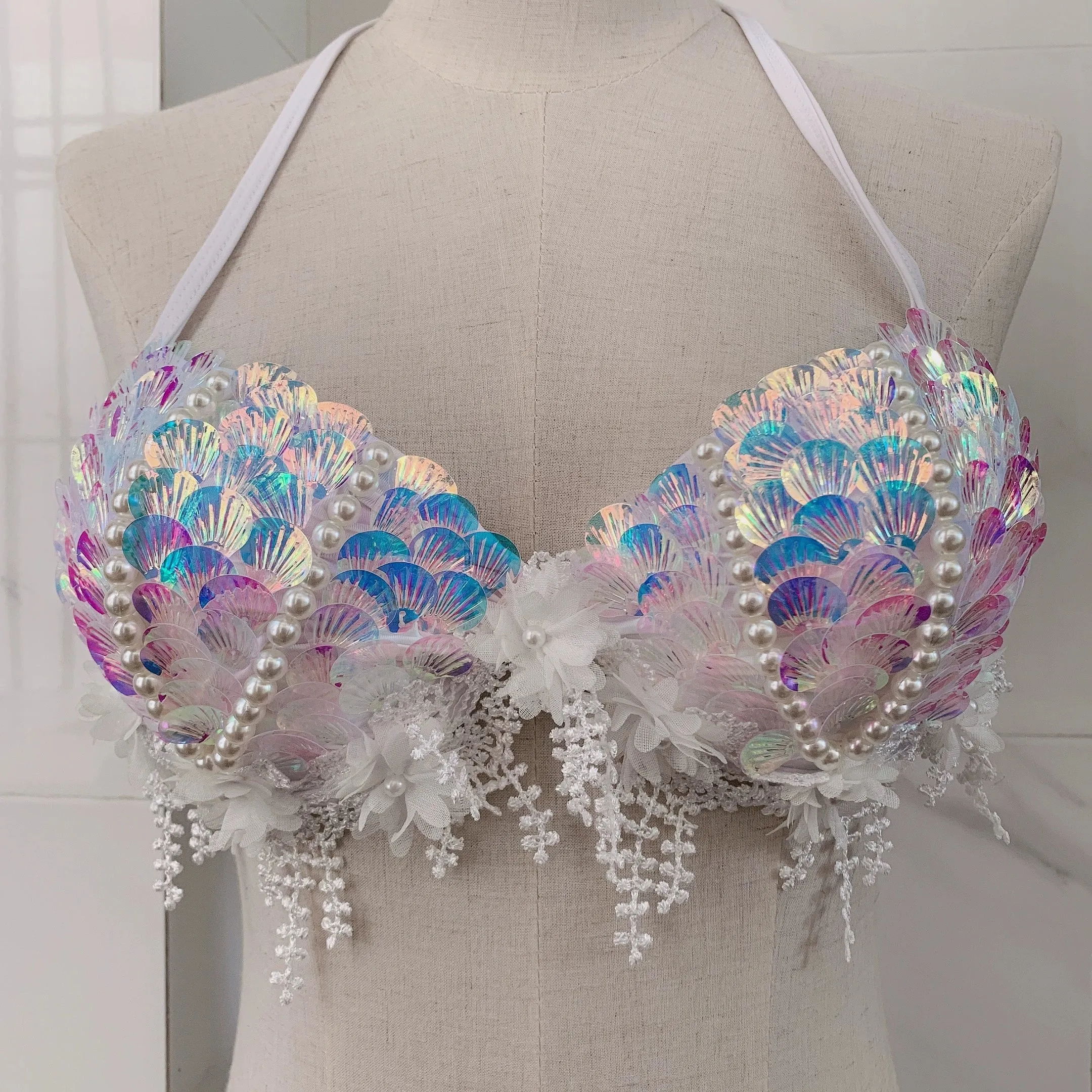 Sea Siren – Meerjungfrauen-Bikini mit Perlen-Glitzer