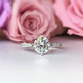 Side Stone Diamond Engagement Ring [Setting Only] - LGR089S